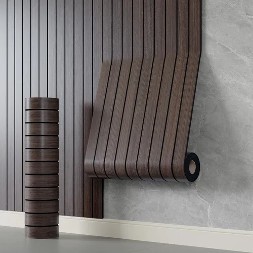 Miniatura 11 de YLL YLL Panel de pared de láminas de PVC para despegar y pegar de 118 x 15.7 pulgadas, panel de listones de madera de grano de roble sintético