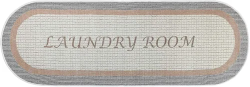 Miniatura 6 de SUSSEXHOME Alfombra antideslizante lavable para lavandería, 20 x 59 pulgadas, resistente, ultrafina, 70% algodón, alfombra para lavandería