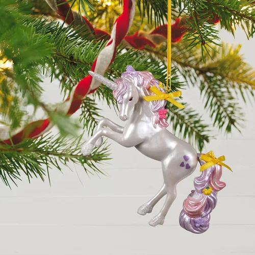 Miniatura 6 de Hallmark Keepsake Plástico, adorno navideño 2022, magnífico unicornio Unicornio magnífico