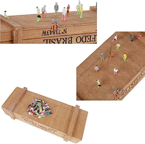Miniatura 5 de Juego de 100 piezas de figuras de plástico pintadas mixtas a escala 1:100 HO