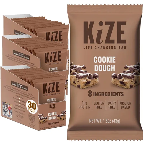 Miniatura 14 de KiZE Energy Bars - Barras energéticas de reemplazo de comidas con alto contenido de proteínas, a base de mantequilla de almendras, sin gluten, sin
