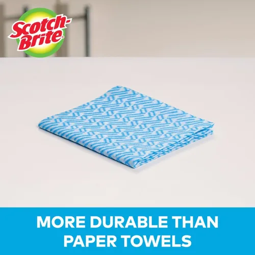 Miniatura 3 de Scotch-Brite Toallitas de cocina de alto rendimiento, 5 toallitas/bolsa, 12 bolsas/estuche (60 toallitas en total)