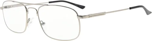 Miniatura 12 de Eyekepper Anteojos de lectura de titanio con memoria para hombre y mujer, puente flexible y lectores de sienes (dorado, +1.25)
