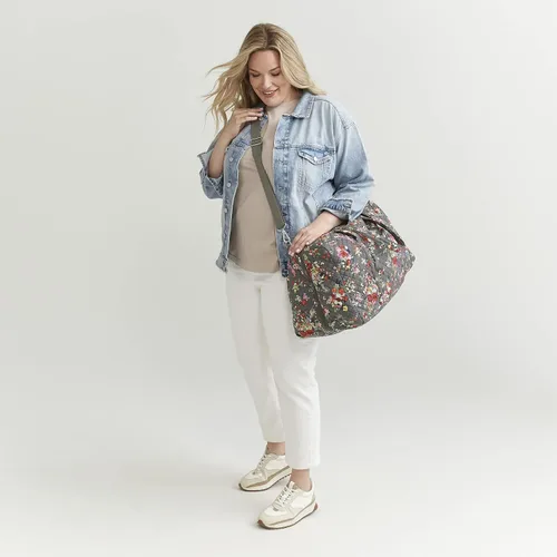 Miniatura 5 de Vera Bradley Bolsa de viaje plana de algodón para mujer