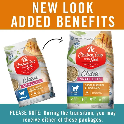 Miniatura 2 de Chicken Soup for The Soul All Natural Premium Small Bites - Alimento seco para perros adultos, primer ingrediente de carne real, sin subproductos