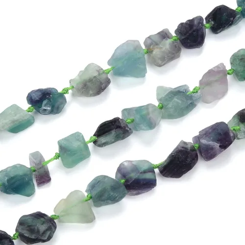 Miniatura 11 de Adabele - 2 hebras de piedras preciosas curativas de cuarzo de amatista natural en bruto morado oscuro, cuentas sueltas perforadas, pepita grande