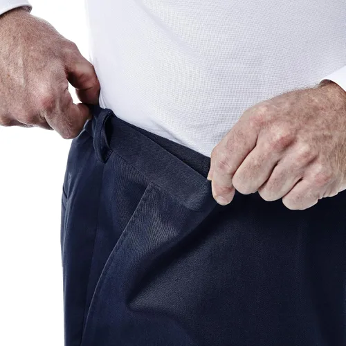 Miniatura 4 de Haggar - Pantalón caqui para hombre, diseño de ajuste clásico con frente plano, no se plancha (tallas regulares, grandes y altas)