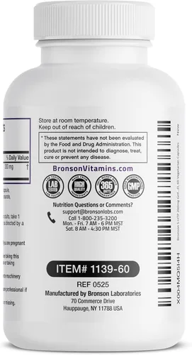 Miniatura 7 de Bronson 5-HTP 200mg (5-hidroxitriptófano) Griffonia Simplicifolia Sin OMG, 60 Cápsulas Vegetarianas