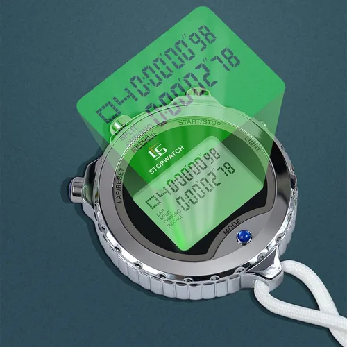 Miniatura 3 de Temporizador deportivo profesional digital con alarma de calendario, temporizador multimano para correr