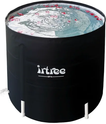 Miniatura 8 de Bañera portátil para adultos – Bañera de inmersión fría plegable con barril de ducha (diámetro 29.5 pulgadas x alto 21.6 pulgadas)