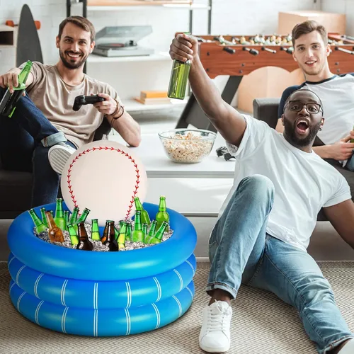 Miniatura 4 de Bencailor - Barra de servir inflable de PVC para bebidas de fútbol, juego de lanzamiento, decoración de fiesta, rugby, baloncesto, béisbol