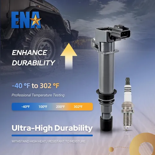 Miniatura 3 de ENA Paquete de 6 bobinas de encendido UF270 y bujías 4504 3.7 V6 2002 2003 2004 2005 2006 2007 2008 compatible con Dodge Jeep Mitsubishi Liberty