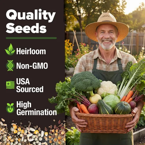Miniatura 2 de HOME GROWN 12 semillas de invierno 7,900 semillas de reliquia, otoño y verduras para plantar huerto en casa: frijoles, remolacha, brócoli, repollo