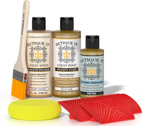 Miniatura 126 de Retique It Kit multiusos con acabado de madera - GO Beyond de madera falsa con imprimación a base de madera líquida pintable y tinte de gel - 60