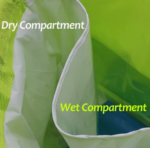 Miniatura 4 de KIKIGOAL Bolsa de natación separada seca y húmeda mochila portátil con cordón impermeable para gimnasio, deportes para piscina y playa