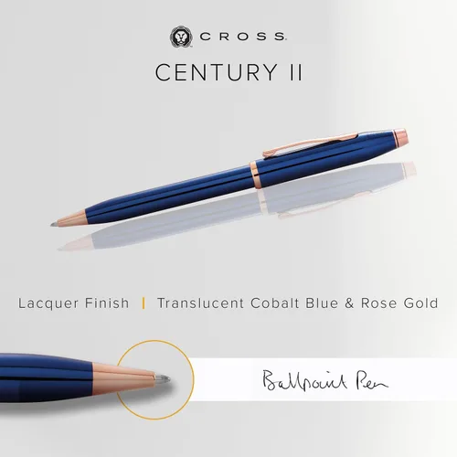 Miniatura 73 de Cross Century II - Bolígrafo de punta Selectip, lacado negro con detalles chapados en oro de 23 quilates