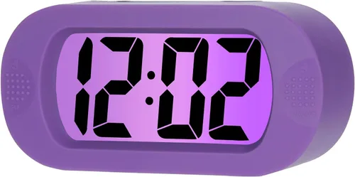 Miniatura 13 de Plumeet Reloj Despertador para Niños LCD Digital Grande Relojes Despertadores de Viaje con Repetición y Luz Nocturna - Sonido Ascendente
