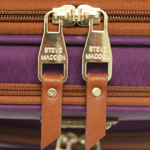 Miniatura 6 de Steve Madden Designer Luggage Collection - Bolsa expandible de 28 pulgadas para hombres y mujeres, maleta duradera y ligera a cuadros con ruedas