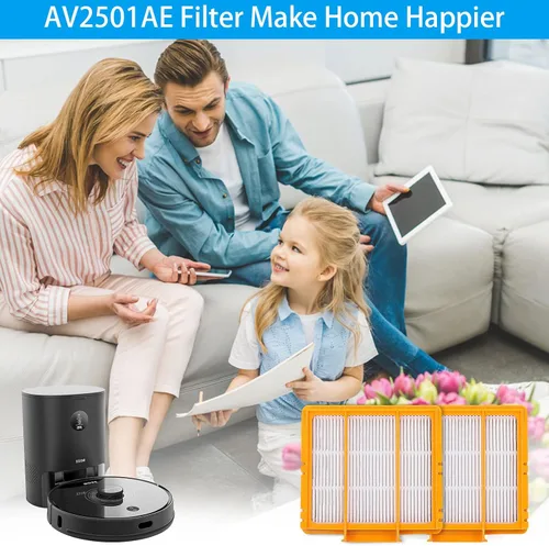 Miniatura 2 de AV2501AE RV2502AE AV2501S RV2520AOUS AV2510AOUS Filtros Shark True Filters Shark AV2501s filtros Shark Smart AI Robot Aspirador Paquete de 6 6