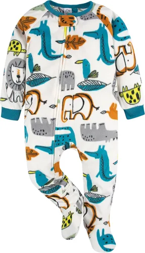 Miniatura 3 de Gerber - Pijama de vellón resistente al fuego para bebé, mameluco, paquete de 2