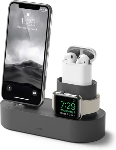 Miniatura 2 de elago Estación de carga 3 en 1 compatible con Apple Watch Series 11/10/9/8/7/6/5/4/3/2/1/SE3/SE2/SE1, Apple AirPods Pro 2/1, AirPods 3/2/1 y todos