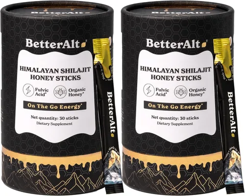 Miniatura 8 de BetterAlt SHE-Lajit - Palillos de miel de fresa Shilajit para mujer con shatavari y azafrán para equilibrio hormonal y impulso de energía