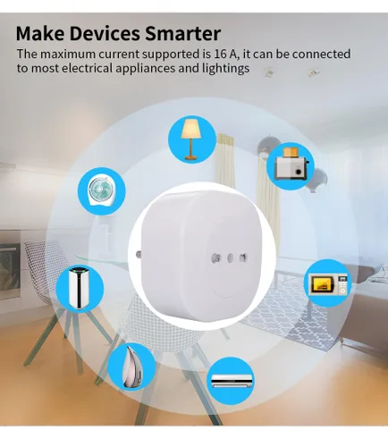 Miniatura 6 de Enchufe inteligente Wifi compatible con Alexa, Google Assistant, control de aplicación y voz, no requiere concentrador, Italia (10 A)