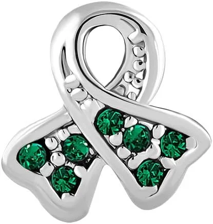 Miniatura 3 de Third Time Charm Breast Cancer Awareness Ribbon Charm European Crystals Bead