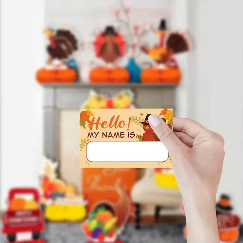 Miniatura 3 de Letrero de juegos de Acción de Gracias - ¿Cuál es tu nombre de pavo, actividades de Acción de Gracias para la familia, juegos de fiesta de otoño