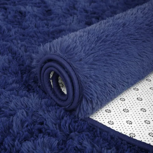 Miniatura 3 de ISEAU Alfombra ovalada esponjosa, moderna alfombra de felpa lanuda para dormitorio de niños, extra cómoda, bonita, alfombra de noche para habitación
