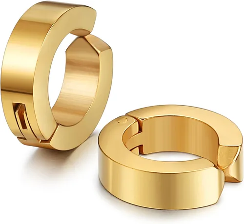 Miniatura 4 de Jstyle Aretes de acero inoxidable para hombre y mujer, hipoalergénicos