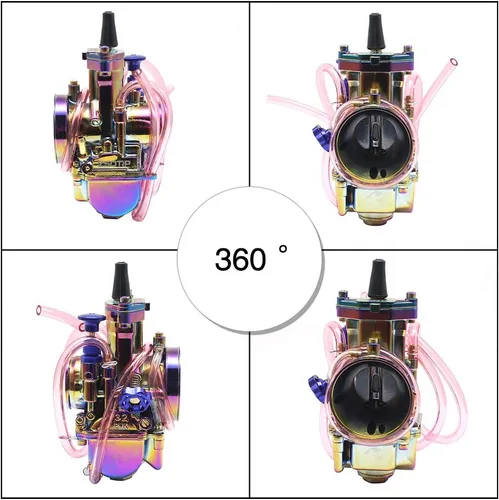 Miniatura 2 de Carburador de motocicleta arcoíris colorido 4T universal, piezas de adaptación para carreras para DirtBike de 50 100 150 200 250cc, 21mm ZSDTRP