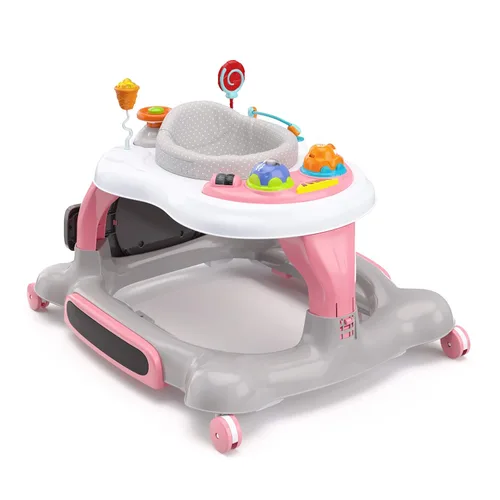 Miniatura 4 de Storkcraft Andador y balancín de actividades 3 en 1 con bandeja de alimentación para tabla de saltar, bandeja interactiva de juguetes para niños