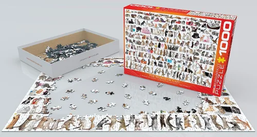 Miniatura 2 de EuroGraphics Mundo de gatos rompecabezas (1000 piezas) (6000-0580)