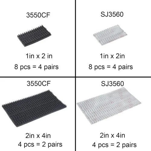 Miniatura 2 de 3M - Cerradura doble de 1 pulgada x 2 pulgadas, 8 piezas, soporte EZ Pass/IPass/IZoom/Sunpass, tiras de montaje adhesivas con cierre negro