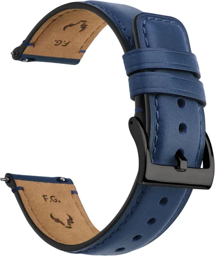 Miniatura 10 de Fullmosa Bandas para Reloj, Correa de Reloj de Cuero de Liberación Rápida de 18mm, 19mm, 20mm, 22mm, 24mm - Correa de Reloj de Cuero Cepillado