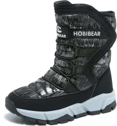 GUBARUN - Botas de nieve para niños, impermeables, antideslizantes, resistentes al frío, zapatos para invierno y climas fríos (para niños pequeños y