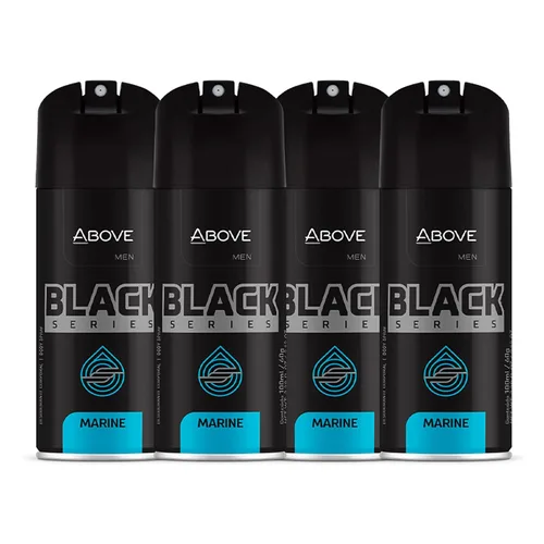 Miniatura 10 de ABOVE Black Series Body Spray, Extreme, 2.12 onzas – Desodorante – Fragancia de madera – Máscaras de transpiración – Spray seco de larga duración