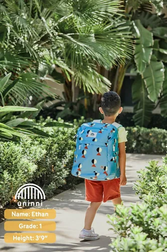 Miniatura 2 de UNINNI Mochila de poliéster resistente al agua de gran capacidad, ligera, cómoda, diseños coloridos, Golf (verde azulado)