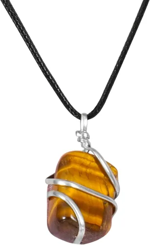 Miniatura 35 de PYOR Collar con colgante curativo de Reiki de cristal, gemas de buena suerte, prosperidad, riqueza, piedras preciosas naturales, collares de buena