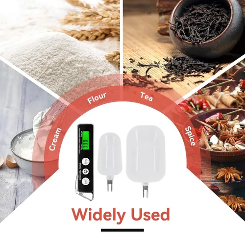 Miniatura 4 de Cuchara medidora digital, balanza digital de cuchara de comida de alta precisión, cuchara de medición de 17.64 oz/0.00 oz, cuchara electrónica