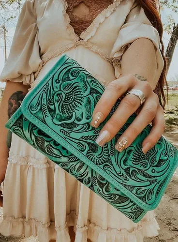 Miniatura 3 de Cartera hecha a mano para mujer. Herramientas ricas y profundas.