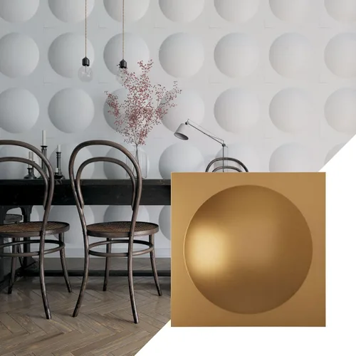 Miniatura 20 de Ekena Millwork 19 5/8 pulgadas de ancho x 19 5/8 pulgadas de alto, Sloane EnduraWall decorativo 3D, cromo brillante (cubre 2.67 pies cuadrados).