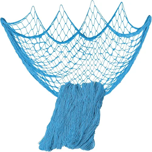 Miniatura 15 de Red de pesca natural de 79 x 59 pulgadas con conchas, decoración de pared con temática oceánica, red de pesca para fiesta en la playa, boda