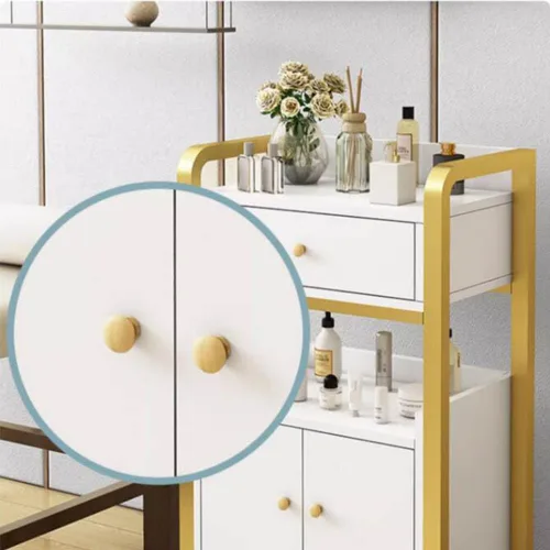 Miniatura 4 de GZHERVICES Gabinete de almacenamiento para estaciones de peluquería con ruedas, soporte multiusos para carrito de salón de belleza