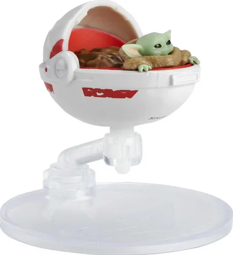 Miniatura 3 de Hot Wheels - Star Wars The Child Hover Pram inspirado en "The Mandalorian" con soporte de vuelo para exhibición, para niños de todas las edades.