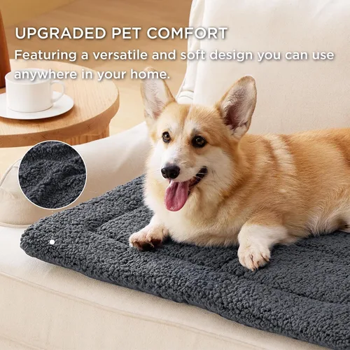 Miniatura 2 de Bedsure Cama Lavable para Jaula de Perro para Perros Grandes, Alfombra de Espuma Suave para Suelo de Mascotas, Almohadilla Versátil y Ligera