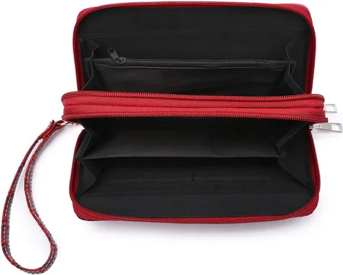 Miniatura 4 de Estilo occidental Fringe Classic Concho Studded Mujer Cartera Cartera de embrague, Borgoña