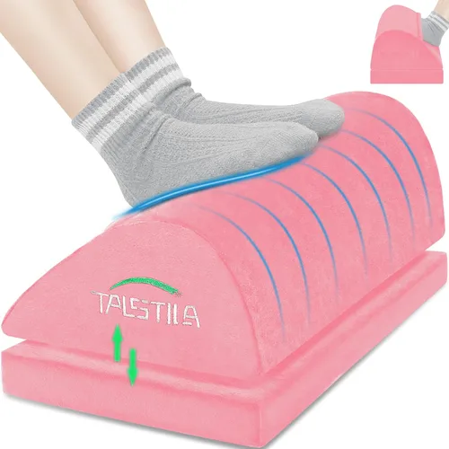 TALSTILA Reposapiés para debajo del escritorio en el trabajo, reposapiés debajo del escritorio, reposapiés ergonómico de 2 alturas ajustables,