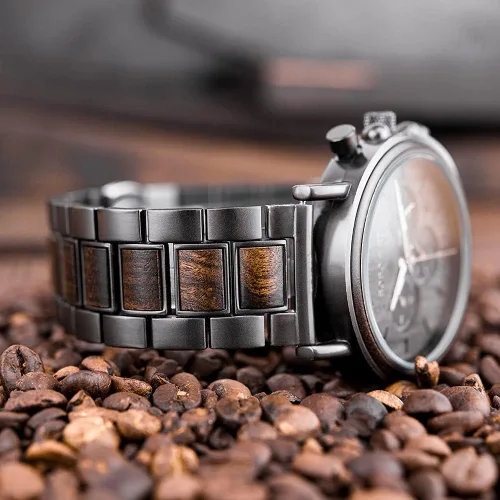 Miniatura 4 de 2win - Reloj de madera con grabado personalizado para hombre, reloj para de cumpleaños, aniversario, para tu novio, enamorado, prometido, esposo